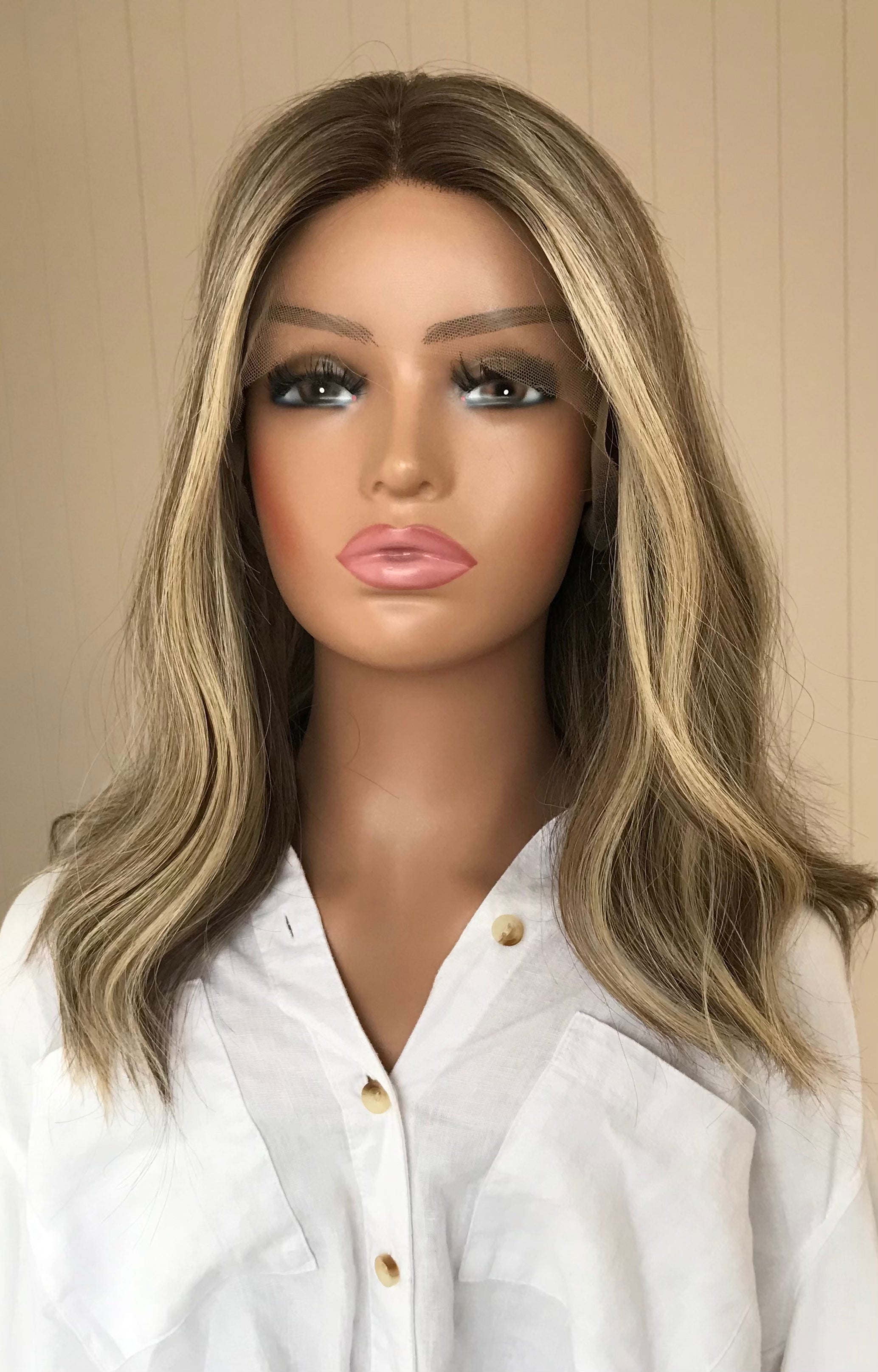 Giselle Lace Front Human Hair Wig 16 Inches with a small cap